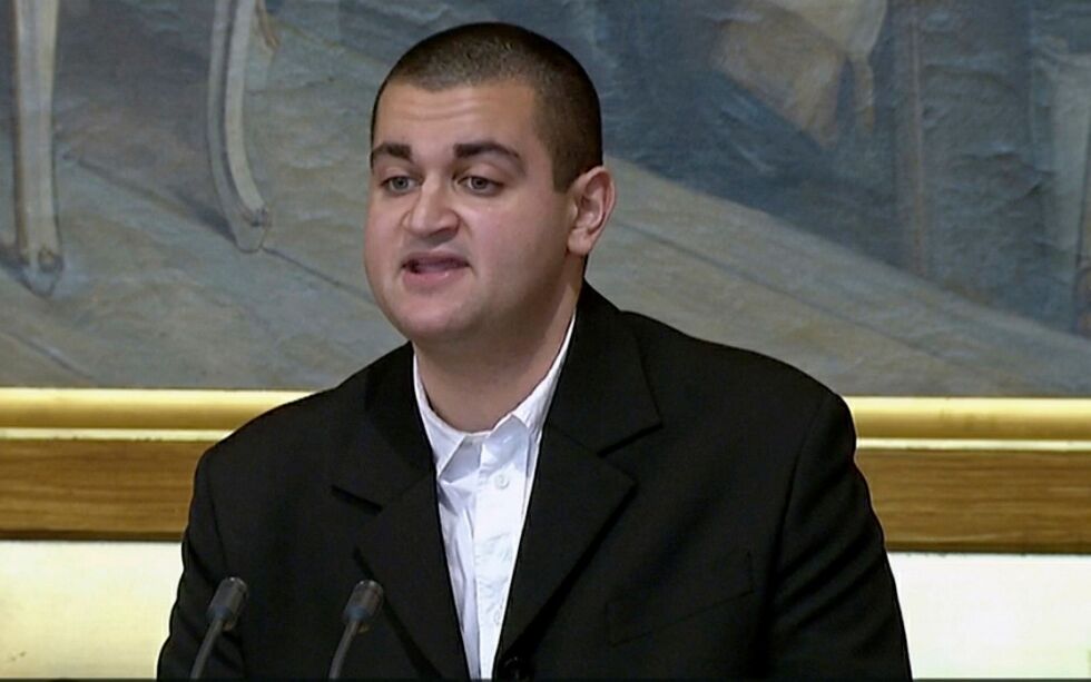 Rauand Ismail (MDG), her under stortingsdebatten sist fredag. Skjermbilde fra stortinget.no