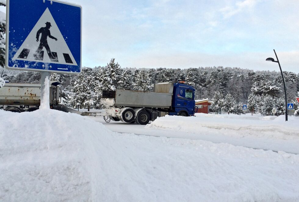 Brøyteanbudene til kommunen er tidvis en utfordring.
 Foto: Stein Torger Svala