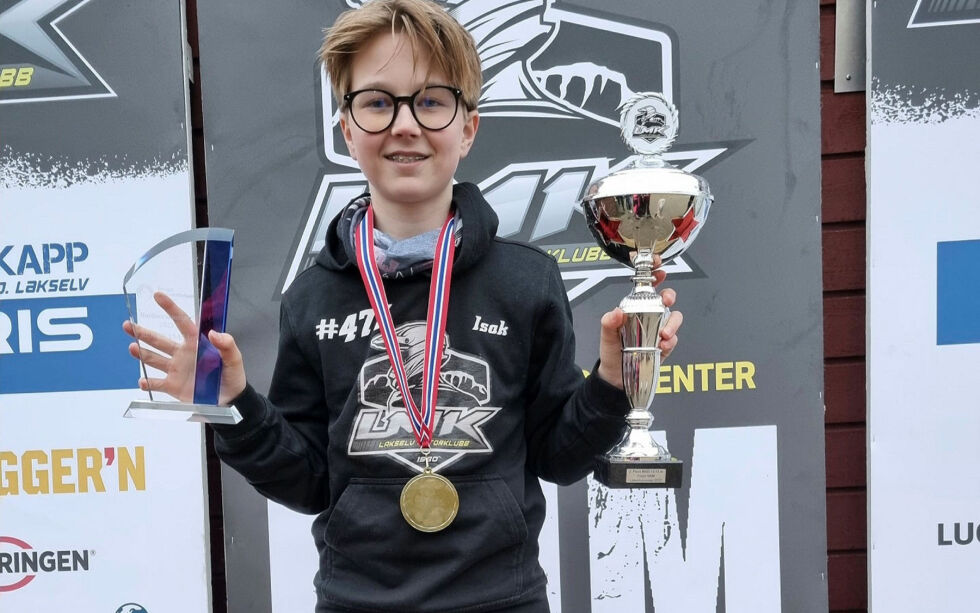 Sammenlagtvinner i klassen MX85, Isak Persen.
 Foto: Katrine Persen