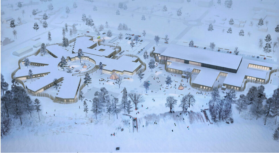 Den plan­lagte her­lig­he­ten med ny sko­le og hel­se­sen­ter i Kar­as­jok kan bli bety­de­lig dyrere enn først antatt.
 Foto: Karasjok kommune