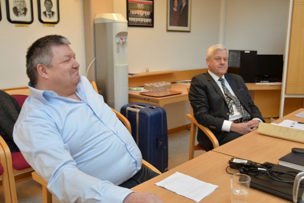 Både Jonny Birkely Andersen (til venstre) og hans advokat Gunnar Lunde er sjokkert over dommen i lagmannsretten. Bildet er fra tingretten.
 Foto: Sonja E. Andersen (Arkivfoto)