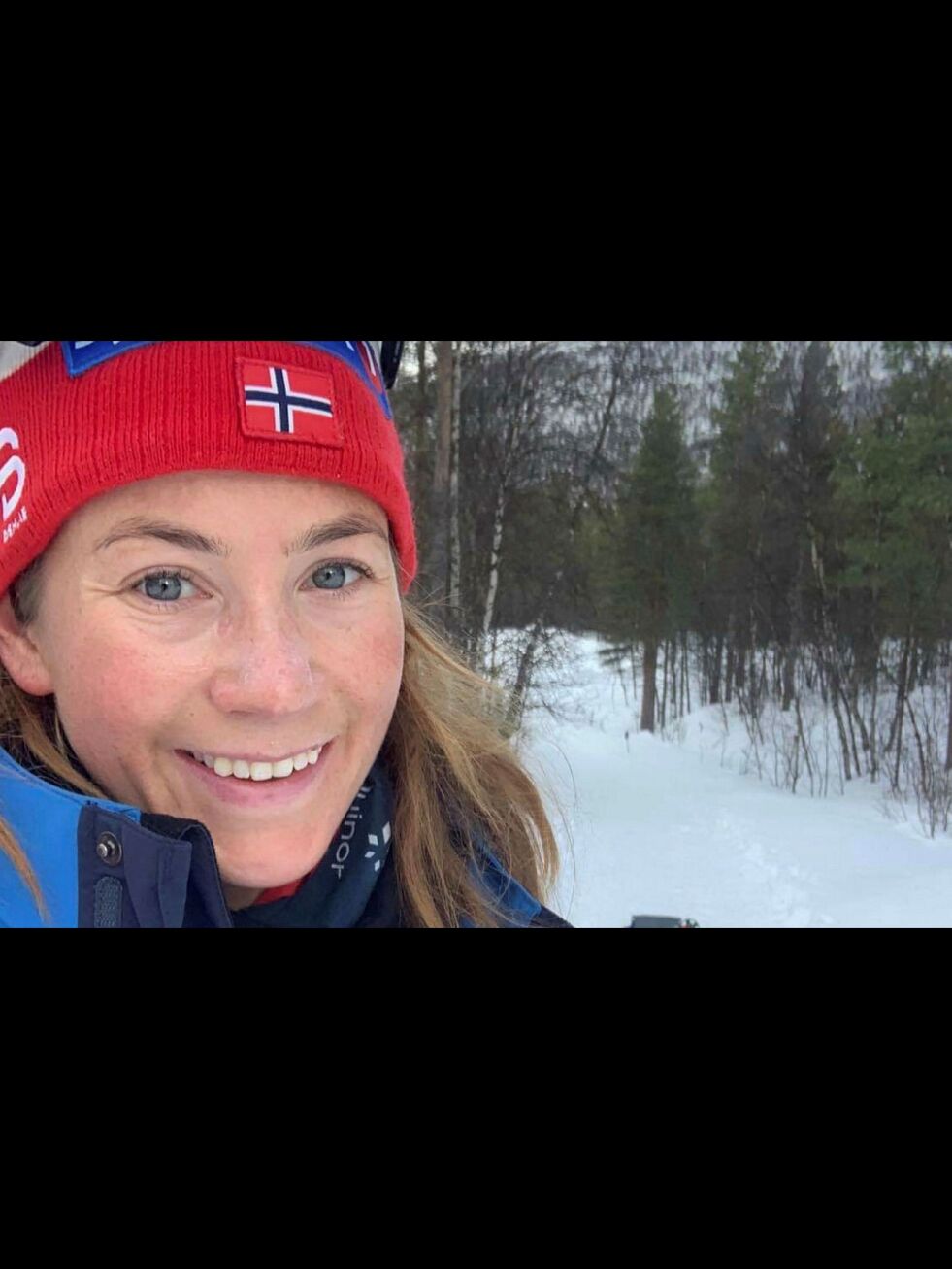 Med pulken på slep skal Kristin Harila gå fra Alta til Vadsø. Turen startet tirsdag og planen er å bruke 18 dager på turen.
Foto: Privat