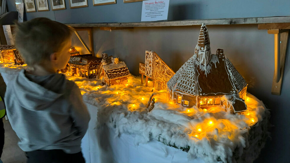 Pepperkakebyen i Børselv.
 Foto: Irmelin Klemetzen