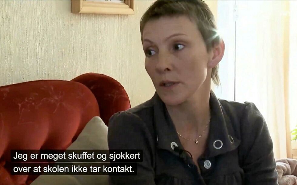 Gjert­rud Høg­den le­ver­te et sterkt vit­ne­mål i rett­en. Her fra NRK-do­ku­men­ta­ren om mobb­ing­en av Ar­nar Vuo­lab Jør­gen­sen.
 Foto: Skjermdump/Stein Torger Svala