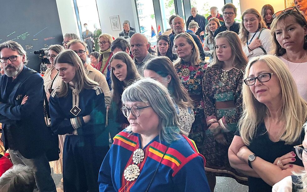 Romssa sámi viessu. Bildet viser publikum under åpningen tidligere i år.
 Foto: Elin M. Wersland