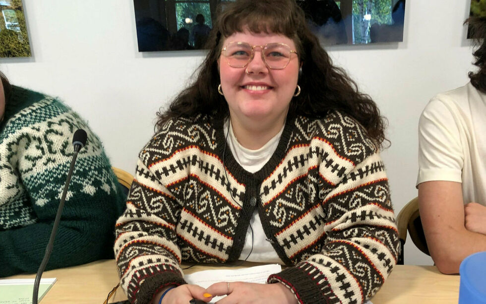 Jorunn Kristensen fra Rødt fremstår som vinneren av årets skolevalg ved Samisk videregående skole i Karasjok.
 Foto: Stein Torger Svala