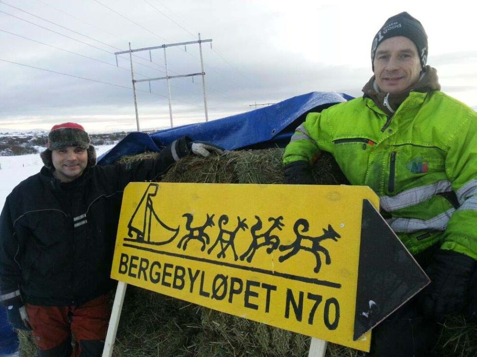 Leder i Bergebyløpet N70, Jan Øystein Dervo (til venstre) og komitemedlem Jon Børge Stina venter ny deltakerrekord og løpere fra hele åtte ulike nasjoner til Bergebyløpet N70 2016.
 Foto: Privat