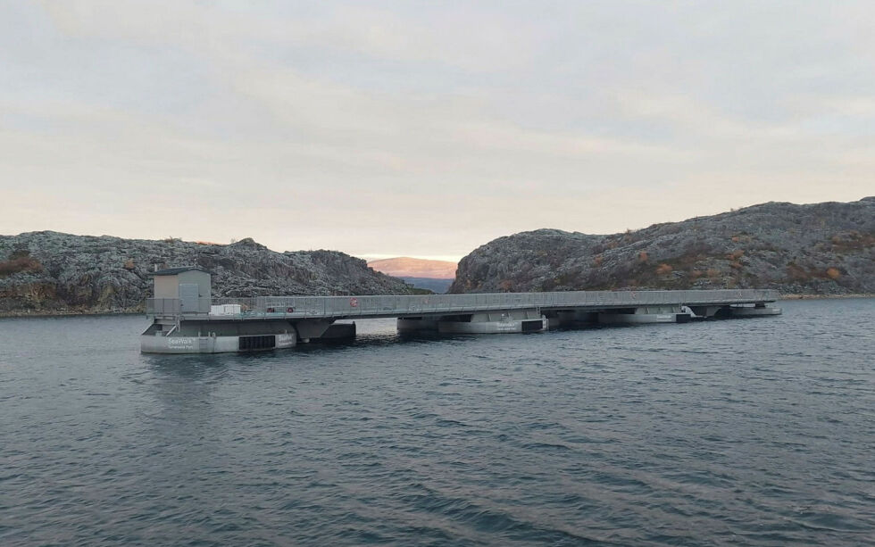 Her ligger seawalken i dag. Bildet er tatt sent i september i år.
 Foto: Øyvind Hesjevik